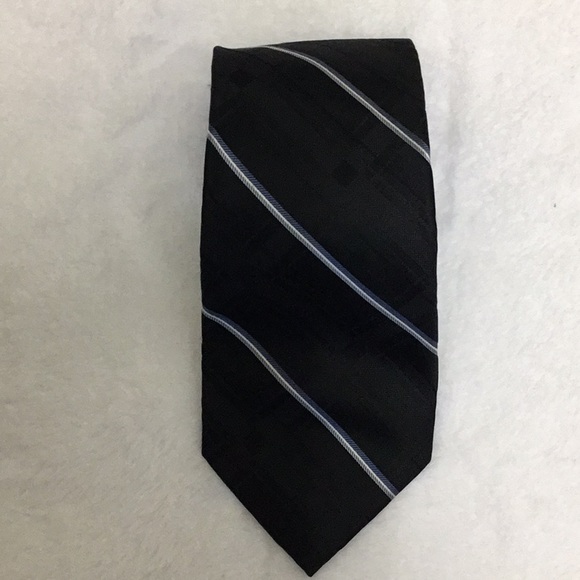 Michael Kors Mens Necktie,Black Stripe👍 - Picture 1 of 3